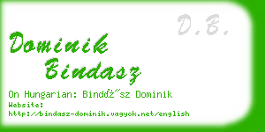 dominik bindasz business card